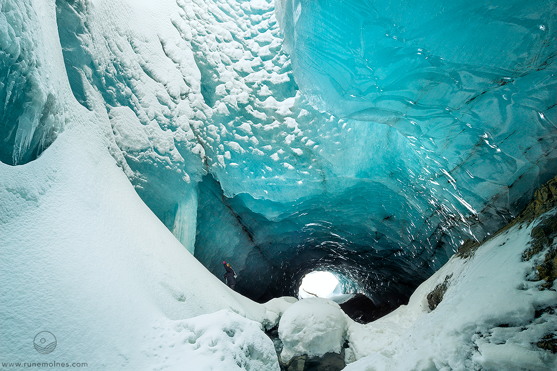 The icecave in Thórsmörk. Can you spot Ingrid in it?