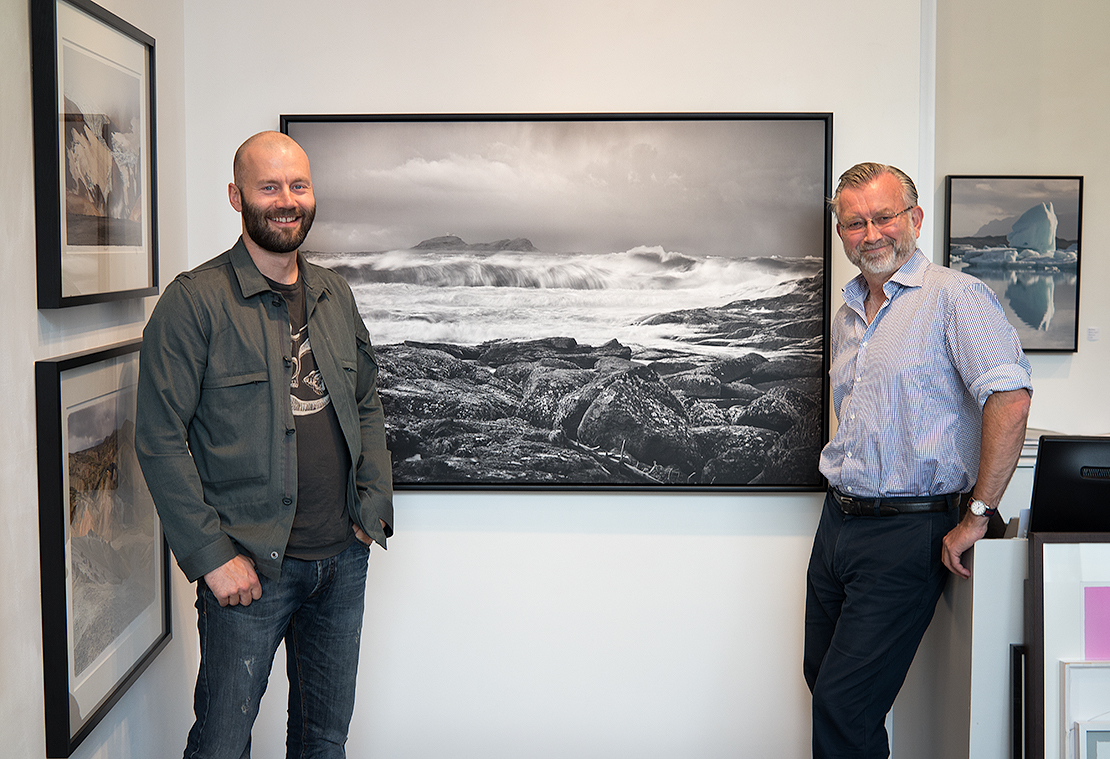 Atle Maurseth, owner of Galleri Allmenningen, and my self. From a previous collective exhibition.